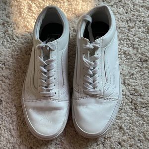 White leather vans